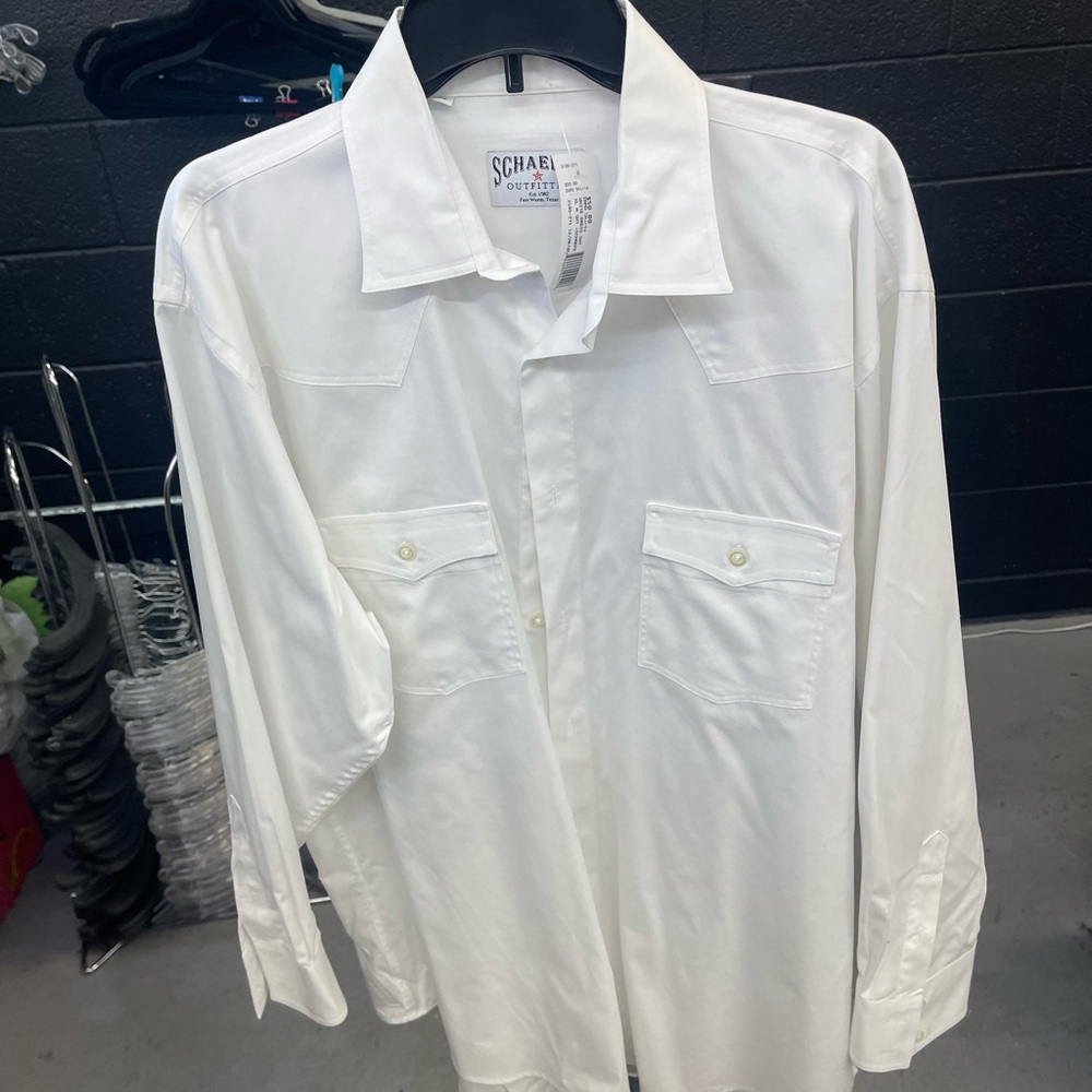 Schaef White Casual Button Down Shirt for Men